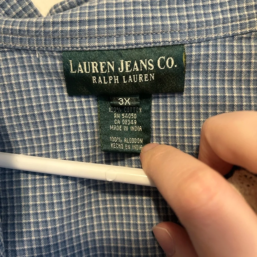 Vintage Ralph Lauren Lace Scalloped Button Up - Picture 2 of 2